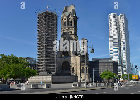 Imperial Wilhelm-Festschrift Kirche, Ort Breitscheid, Charlottenburg, Berlin, Deutschland, Kaiser-Wilhelm-Gedaechtniskirche, Breitscheidplatz, Deutsch Stockfoto