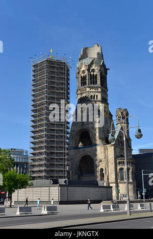 Imperial Wilhelm-Festschrift Kirche, Ort Breitscheid, Charlottenburg, Berlin, Deutschland, Kaiser-Wilhelm-Gedaechtniskirche, Breitscheidplatz, Deutsch Stockfoto