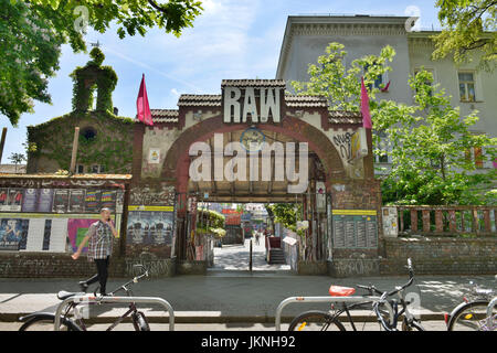 RAW-Bereich, Revaler Straße, Friedrichs Hain, RAW Gelaende, Revaler Straße, Friedrichshain, Berlin, Germany, Deutschland Stockfoto