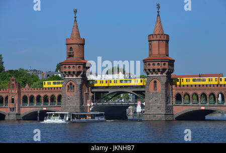 Oberen Baum Brücke, Friedrichs Hain, Oberbaumbruecke, Friedrichshain, Berlin, Germany, Deutschland Stockfoto