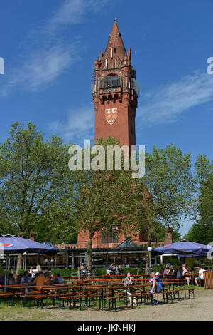Biergarten, Grunewaldturm, Grunewald, Charlottenburg, Berlin, Deutschland, Biergarten, Deutschland Stockfoto