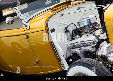 1932 Ford Roadster bei einem amerikanischen Auto-Show. Essex, England. Klassischen Vintage American custom Auto Stockfoto