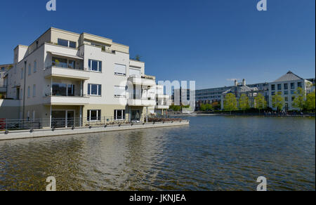 Neubauten, Tegeler Hafen, Tegeler Insel, Tegel, Dorf Reinicken, Berlin, Deutschland, Neubauten, Tegeler Hafen, Tegeler Insel, Reinickendorf, Deu Stockfoto