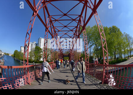 Sechserbruecke, Tegeler Hafen, Tegel, Dorf Reinicken, Berlin, Deutschland, Tegeler Hafen, Reinickendorf, Deutschland Stockfoto