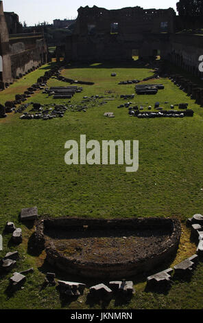 Italien. Rom. Kaiserpalast. Stadion des Domitian auf dem Palatin.  51-96 N.CHR. Stockfoto