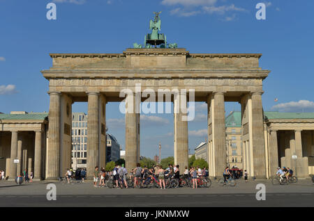 Das Brandenburger Tor, Platz des 18. März, Mitte, Berlin, Deutschland, Brandenburger Tor, Platz des 18. Maerz, Mitte, Deutschland Stockfoto