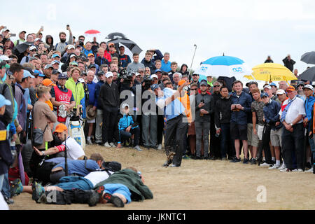 Southport, Merseyside, England. 23. Juli 2017. Matt Kucher (USA) Golf: Matt Kucher der Vereinigten Staaten am 10. Loch während der Endrunde 146. British Open Golf Championship im Royal Birkdale Golf Club in Southport, Merseyside, England. Bildnachweis: Koji Aoki/AFLO SPORT/Alamy Live-Nachrichten Stockfoto