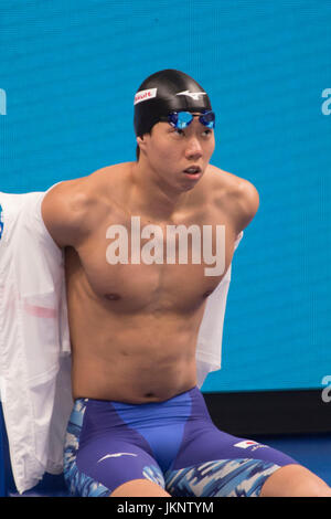 Budapest, Ungarn. 23. Juli 2017. Ippei Watanabe (JPN) Schwimmen: 17. FINA-Weltmeisterschaften 2017 heizt Budapest Männer 100 m Brust in Duna Arena in Budapest, Ungarn. Bildnachweis: Enrico Calderoni/AFLO SPORT/Alamy Live-Nachrichten Stockfoto