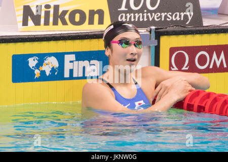 Budapest, Ungarn. 23. Juli 2017. Rikako Ikee (JPN) Schwimmen: 17. FINA Weltmeisterschaften 2017 Budapest Frauen 100m Schmetterling Halbfinale in Duna Arena in Budapest, Ungarn. Bildnachweis: Enrico Calderoni/AFLO SPORT/Alamy Live-Nachrichten Stockfoto