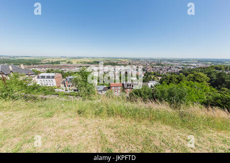 Ansicht der Innenstadt von Laon, gesehen von der Oberstadt Stockfoto