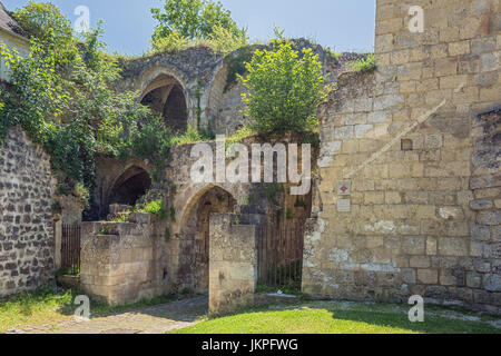 Die Porte de Soissons, gesehen von der Stadtseite, am Rande der alten Stadt Laon Stockfoto