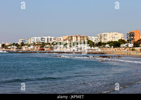 Torreon Strand in Benicassim, einem Badeort an der Costa del Azahar Coast, Provinz von Castello, Spanien Stockfoto