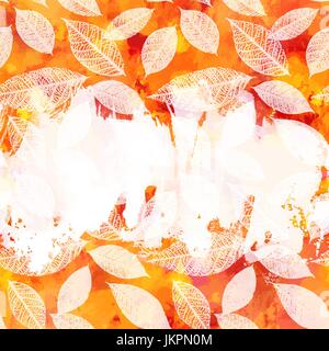 Vektor-rote und gelbe Herbst Textur mit Textfreiraum Stock Vektor