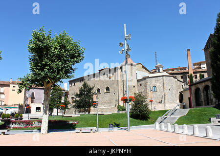 Die Kirche von Sant Pere in Ripoll, Katalonien, Spanien Stockfoto