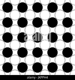 Wiederholen abstrakte schwarz-weiß Kreismuster - einfachen Vektor-Hintergrund-design Stock Vektor