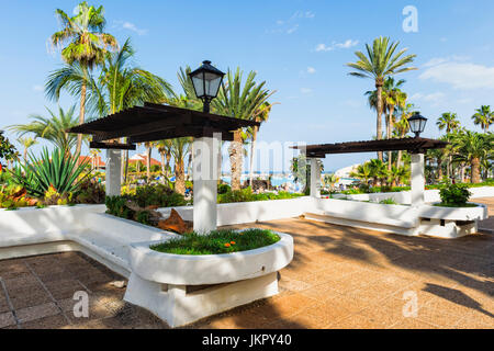 Parque Maritimo Cesar Manrique, Promenade, Puerto De La Cruz, Teneriffa, Spanien Stockfoto