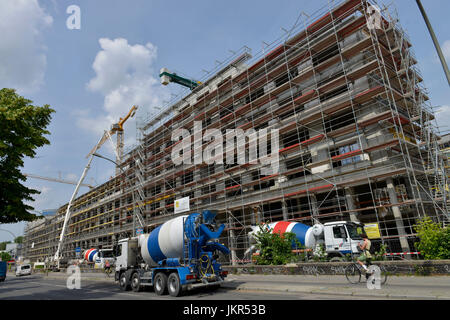 Baustelle, Unterkunft Moeckernkiez, cross-Mountain, Experimentierfeld, Quartier Moeckernkiez, Kreuzberg, Berlin, Germany, Deutschland Stockfoto