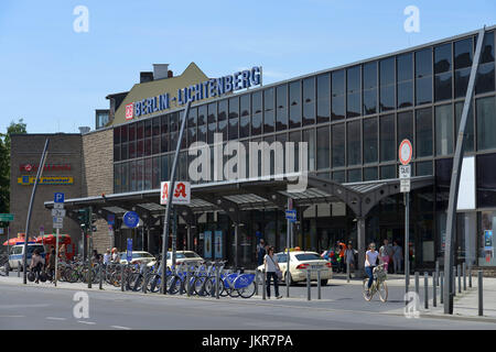 Railway Station, Weitlingstrasse, hellen Berg, Berlin, Deutschland, Bahnhof Lichtenberg, Deutschland Stockfoto