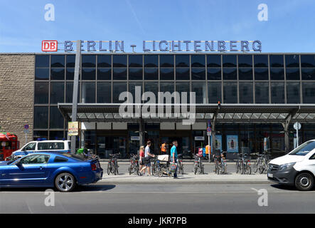 Railway Station, Weitlingstrasse, hellen Berg, Berlin, Deutschland, Bahnhof Lichtenberg, Deutschland Stockfoto