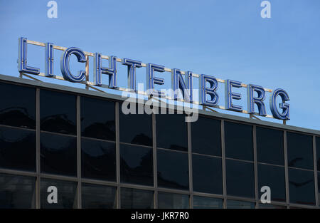 Railway Station, Weitlingstrasse, hellen Berg, Berlin, Deutschland, Bahnhof Lichtenberg, Deutschland Stockfoto