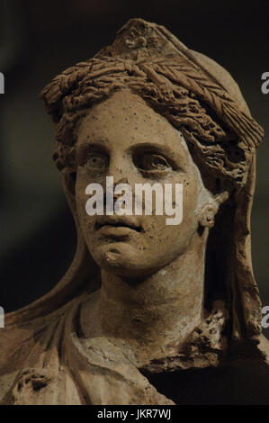 Statue von Demeter (Ceres. Clay. 4.-3. Jahrhundert. Römische Nationalmuseum Rom. Italien. Stockfoto