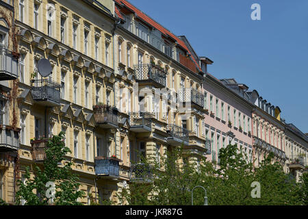 Alte Gebäude, Rykestraße, Prenzlauer Berg, Pankow, Berlin, Deutschland, Altbauten, Prenzlauer Berg, Deutschland Stockfoto