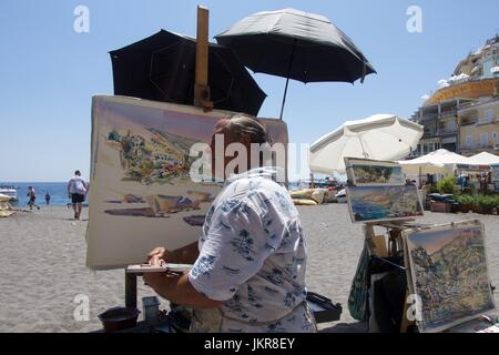 Maler, Positano, Amalfi, Italien Stockfoto