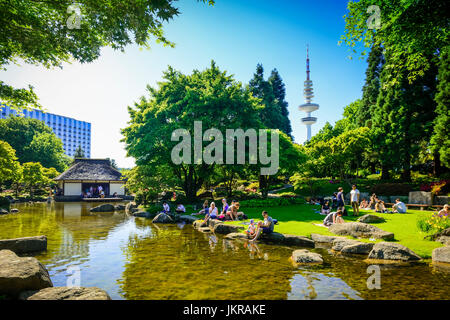 Japanischer Garten im Park planen un Blomen in Hamburg, Deutschland, Europa, Japanischer Garten Im Park Planten un Blomen in Hamburg, Deutschland, Euro Stockfoto