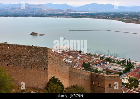 Griechenland, Griechenland, Peleponnes, Nafplio, Nauplio, Blick Auf Nafplio, Anzeigen nach Nafplio Stockfoto