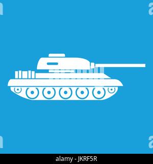 Tank-Symbol weiß Stock Vektor