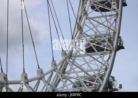 Nahaufnahme von London Eye Stockfoto