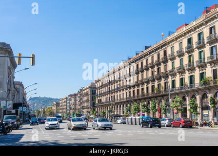 Barcelona-Catalunya Avenue del Marques de l'argentera Boulevard in der La Ribera Ciutat Vella El geboren Viertel von Barcelona Spanien Eu Europa Katalonien Stockfoto