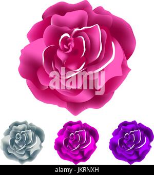 Große Rose. Zusammenfassung Hintergrund rote Vektorgrafiken Stock Vektor