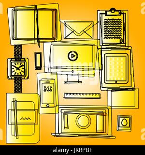 Flache Bauweise dünne Linie Symbole setzen moderne Vektor-Illustration der trendy Stock Vektor