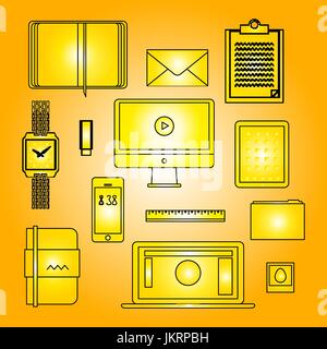 Flache Bauweise dünne Linie Symbole setzen moderne Vektor-Illustration der trendy Stock Vektor