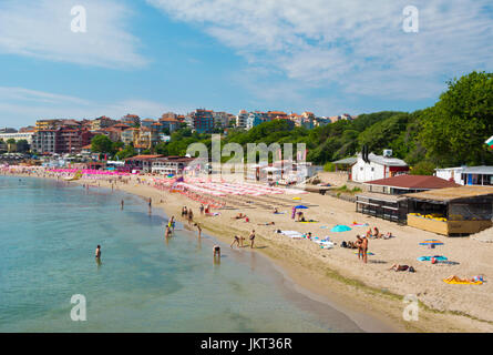 Hauptstrand, Sozopol, Bulgarien Stockfoto