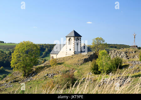 Frankreich, Cantal (15), Ségur-Les-Villen, Chapelle Valentine / / Frankreich, Cantal, Segur Les Villas, Kapelle Valentine Stockfoto