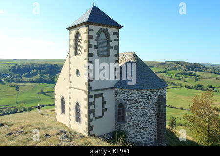 Frankreich, Cantal (15), Ségur-Les-Villen, Chapelle Valentine / / Frankreich, Cantal, Segur Les Villas, Kapelle Valentine Stockfoto