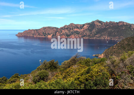 Col de Palmarella, La Scandola, Naturschutzgebiet, Porto, Korsika, Frankreich Stockfoto