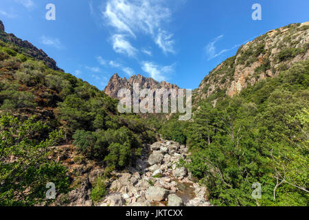Spelunca Schlucht, Ota, Korsika, Frankreich Stockfoto