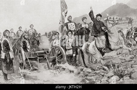 Die ersten Sino-japanischen Krieg kämpfte 1. August 1894 – 17. April 1895, zwischen dem Qing reich und dem Kaiserreich Japan.  Hutchinson Geschichte der Nationen veröffentlichte 1915. Stockfoto