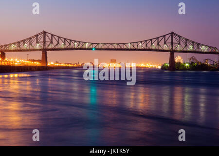 Jacques Cartier Brücke in Montreal. Montreal, Quebed, Kanada. Stockfoto