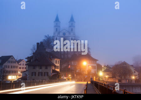 Reformierte Kirche in Aarburg. Aarburg, Aargaua, Schweiz. Stockfoto