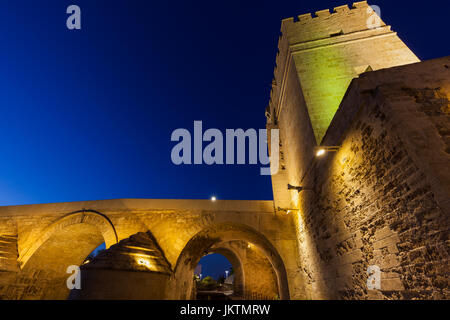 Calahorra Turm und Römerbrücke in Cordoba. Córdoba, Andalusien, Spanien. Stockfoto