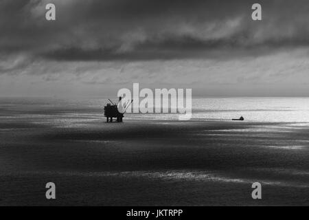 Brae Alpha Nordsee-Ölplattform, Gasinstallation. Stockfoto