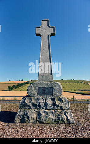 Das Flodden Denkmal am Ort der Schlacht im Hintergrund. Branxton, Northumberland, England, Vereinigtes Königreich, Europa. Stockfoto