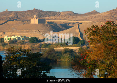 Aegypten, Assuan, Mausoleum des Aga Khan am Westufer des Nils Stockfoto