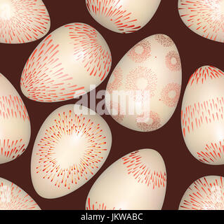 Ostereier Zeichen nahtlose Muster. Ostern Grußkarte Hintergrund Stockfoto