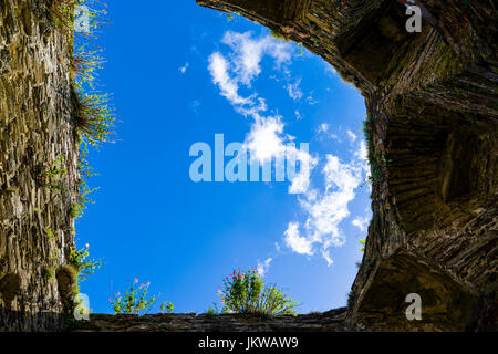 St. Catherines Castle in Readymoney nahe Fowey reicht Jahrhunderte zurück und diente als eine alte Meer Verteidigungs- und Suche für die Gemeinde um ihn herum. Stockfoto