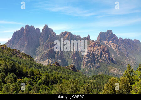 Aiguilles de Bavella, Parc Naturel regional de Corse, Korsika, Frankreich Stockfoto